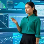 미래 크리에이터의 필수 능력 - **Digital Navigator of Tomorrow**
A focused young Turkish content creator, wearing smart casual ...